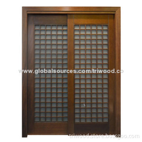Sliding Door with Timber Frame with Eco-friendly Stain and Varnish